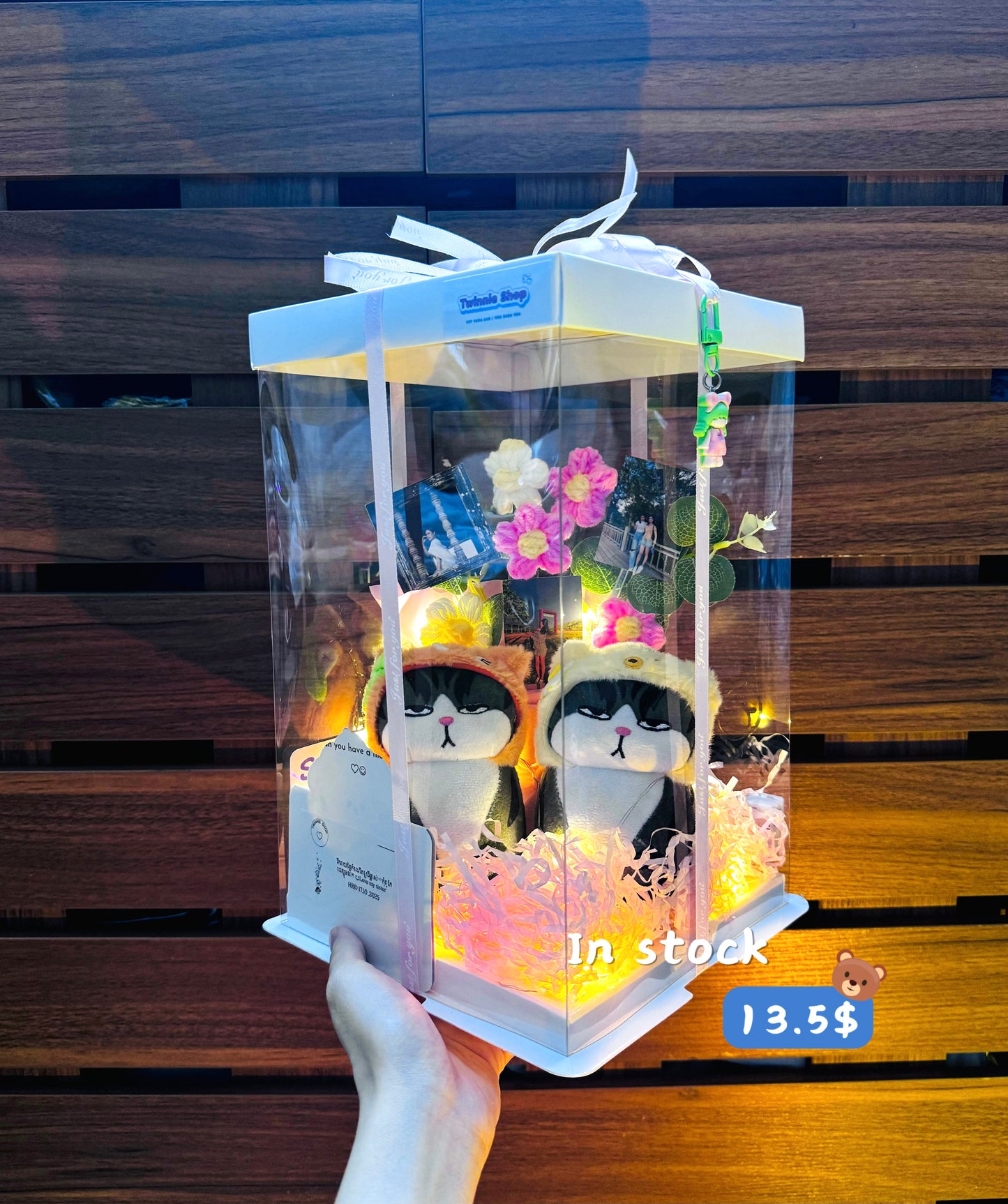 KCB |couple cat keychain photo set