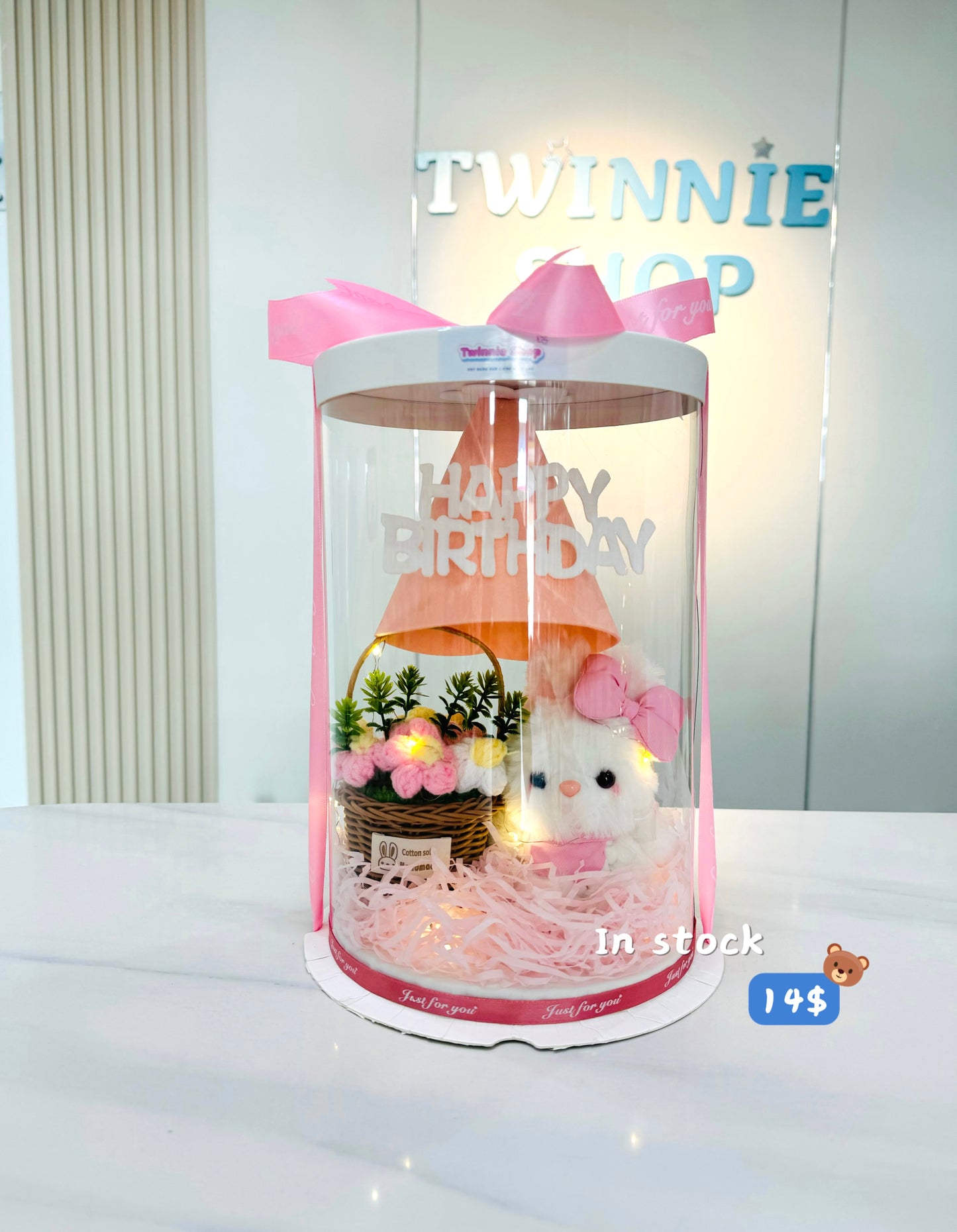 KCB | Bunny birthday flower set