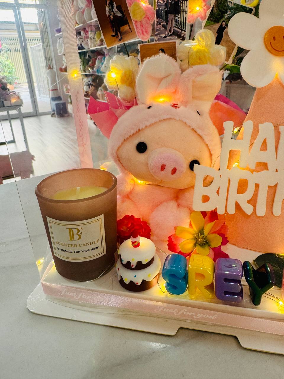 FWB | Piggy candle flower set