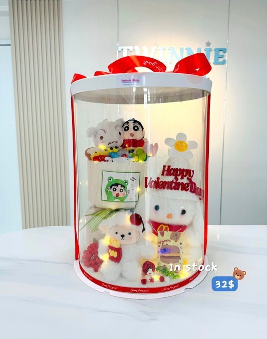 VLT | White red flower big set