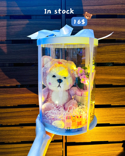 SRBFW | Pink bear flower box