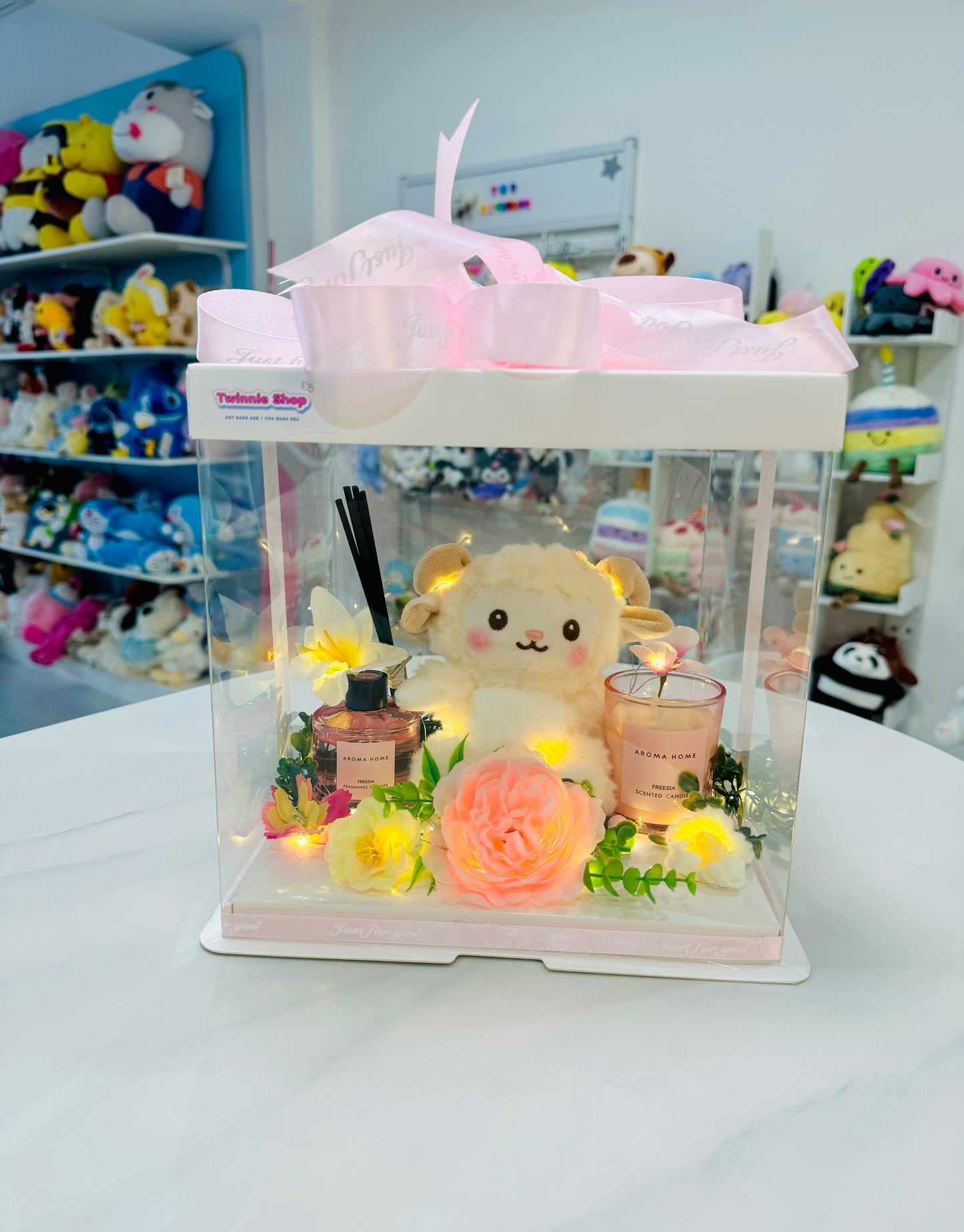 CD | White sheep candle diffuser set