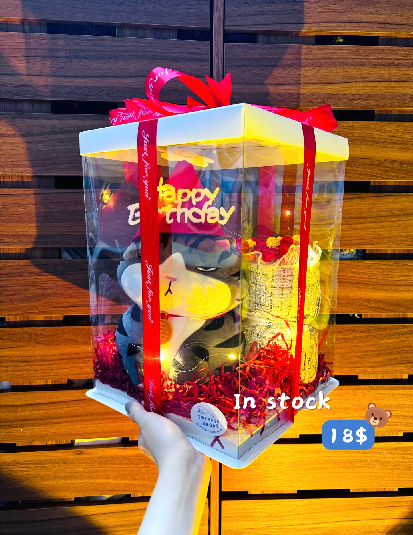 BD18 | cat flower bunch gift box