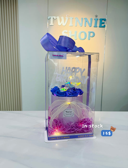 FWB | Purple rose bucket gift set