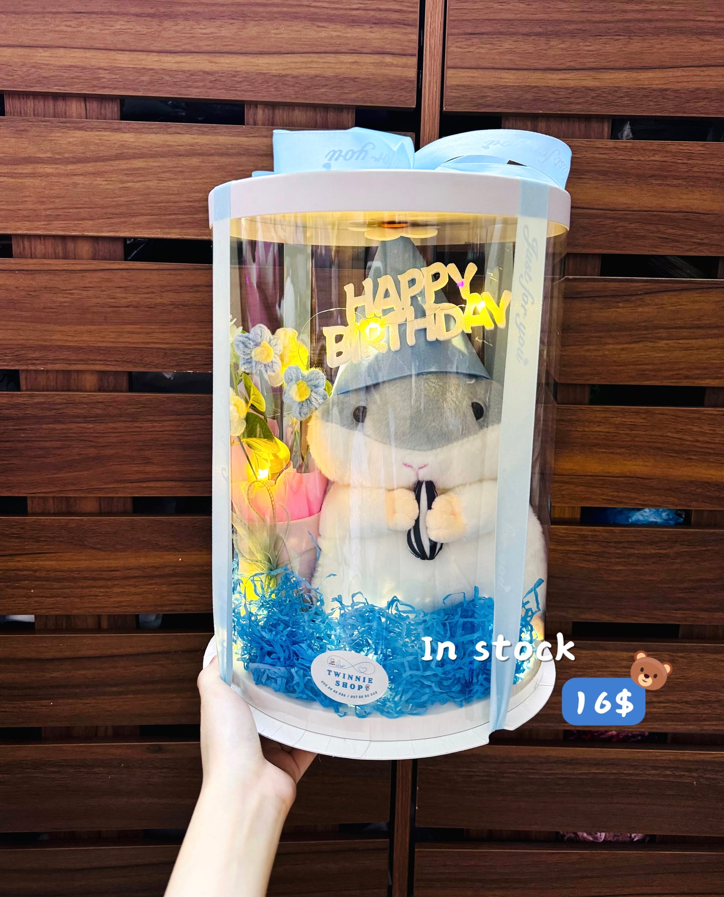 BD16 | Blue Hamster birthday set