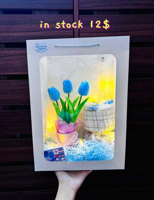 FWB | Tulip & Daisy flower bunch gift bag