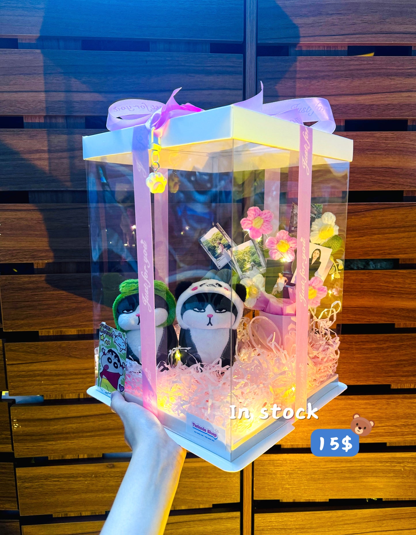 KCB | Couple keychain cat flower set