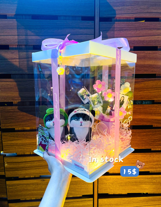 KCB | Couple keychain cat flower set