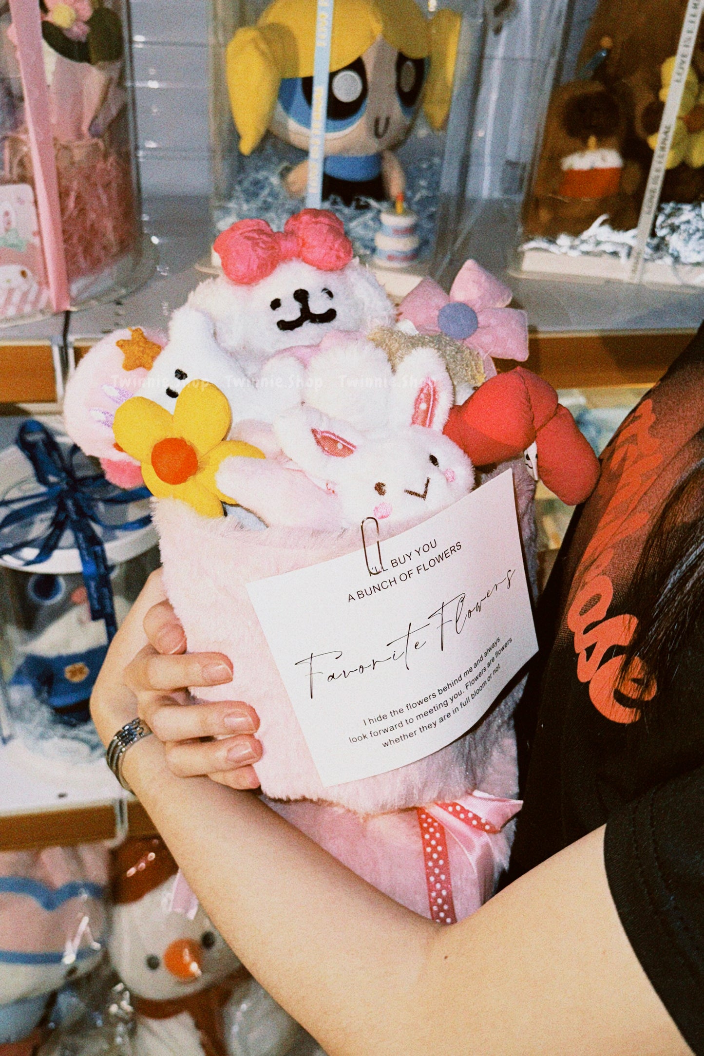 FW | Pink teddy flower bunch