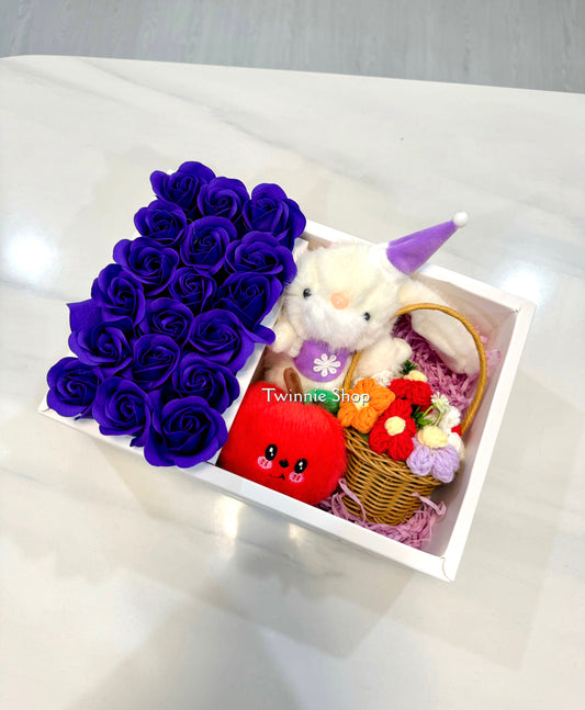 KCB | Purple rose bunny gift box
