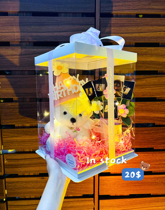 FWB | White bear photo flower box