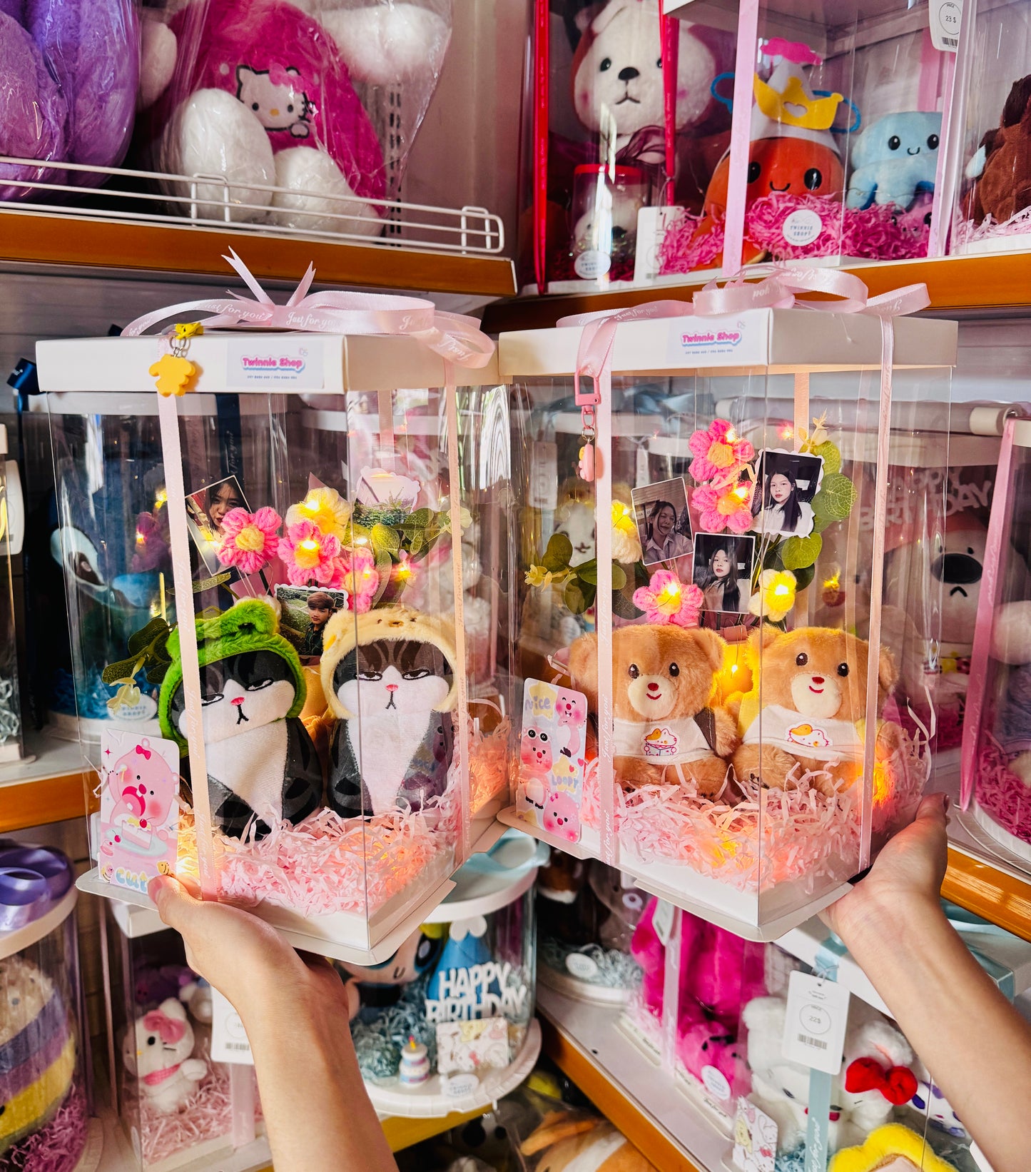 KCB | Keychain couple photo flower box