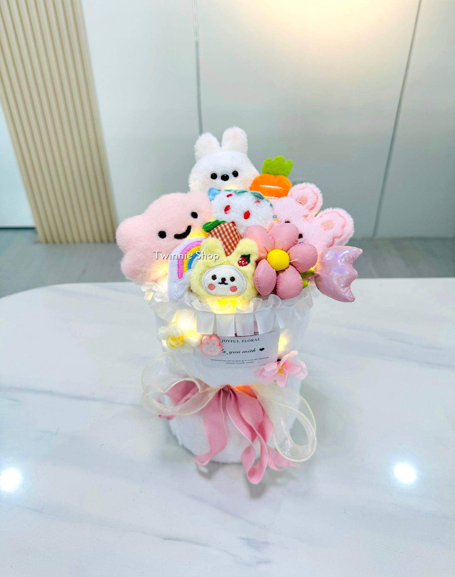 FW | White pink bunny bunch