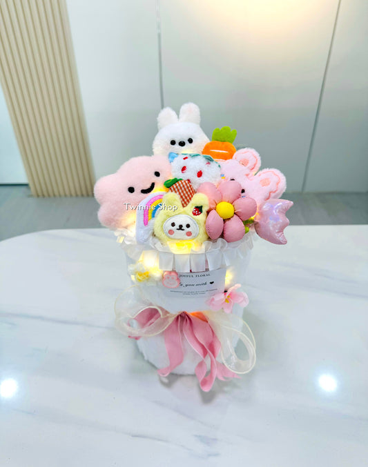 FW | White pink bunny bunch