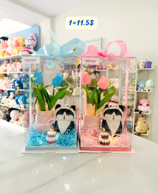 KCB | cat keychain flower set