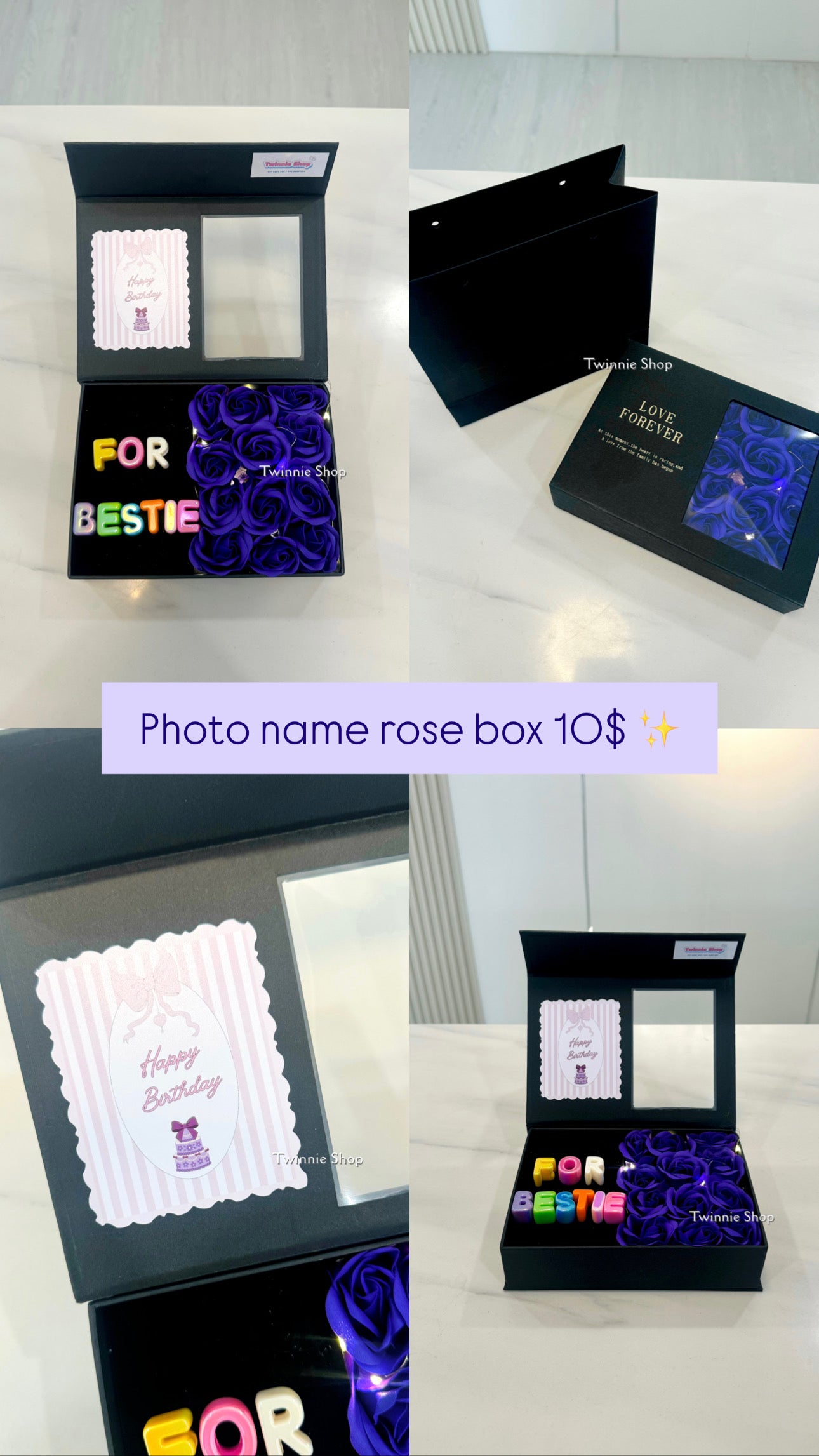 FWB | rose photo name gift box