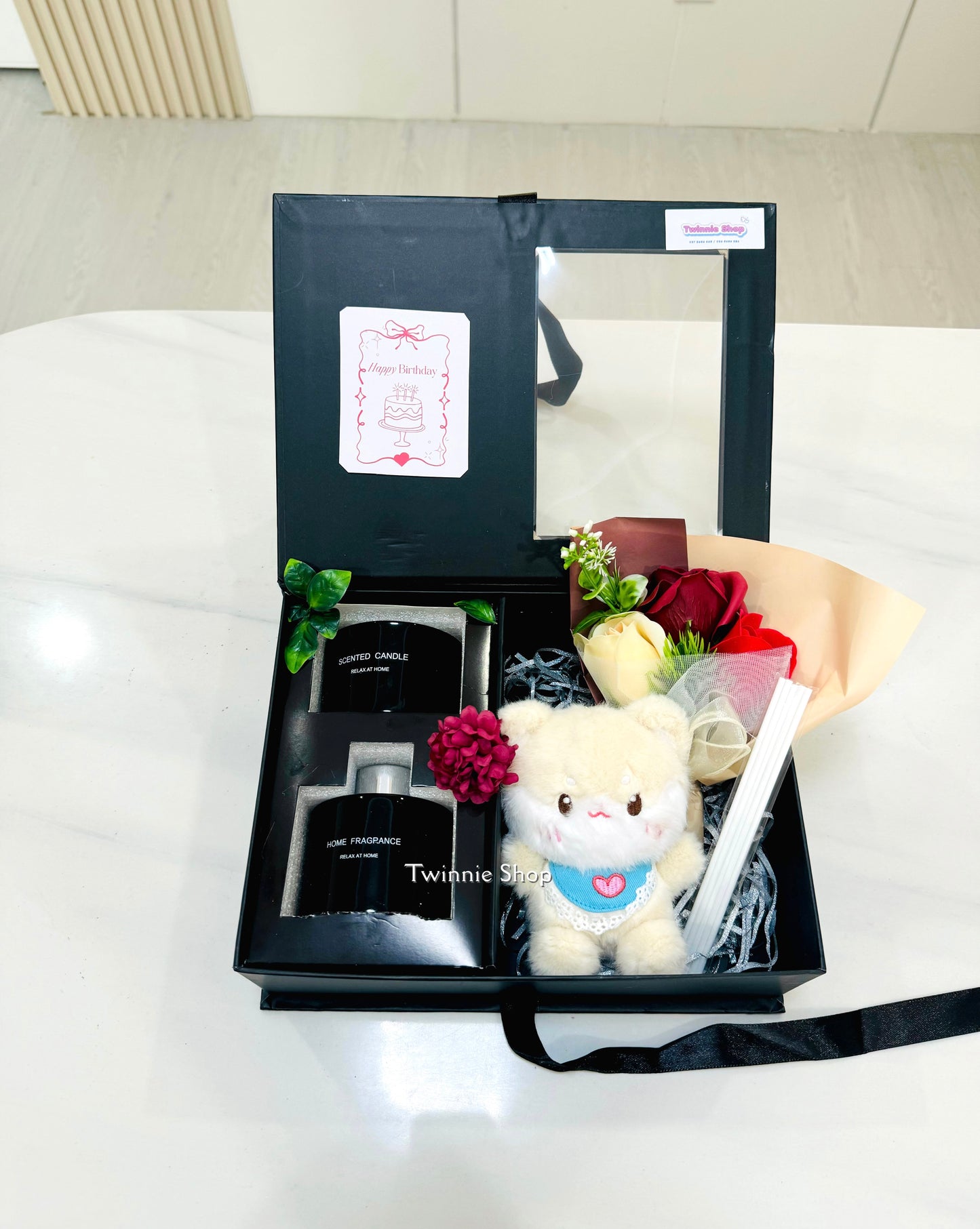 CD | Black candle diffuser teddy set