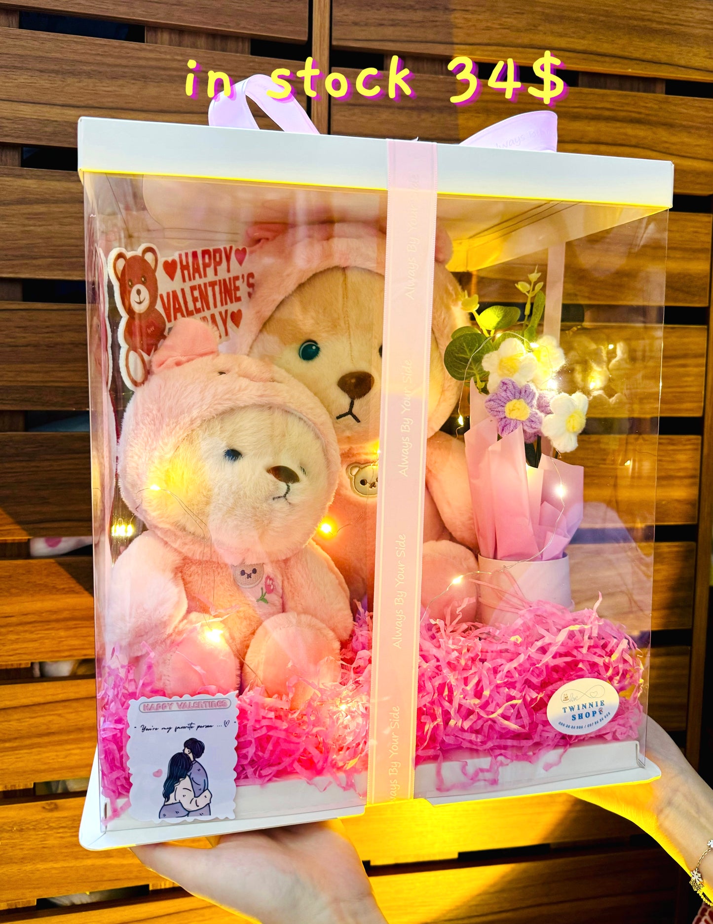 VLT | Pink bear valentine set