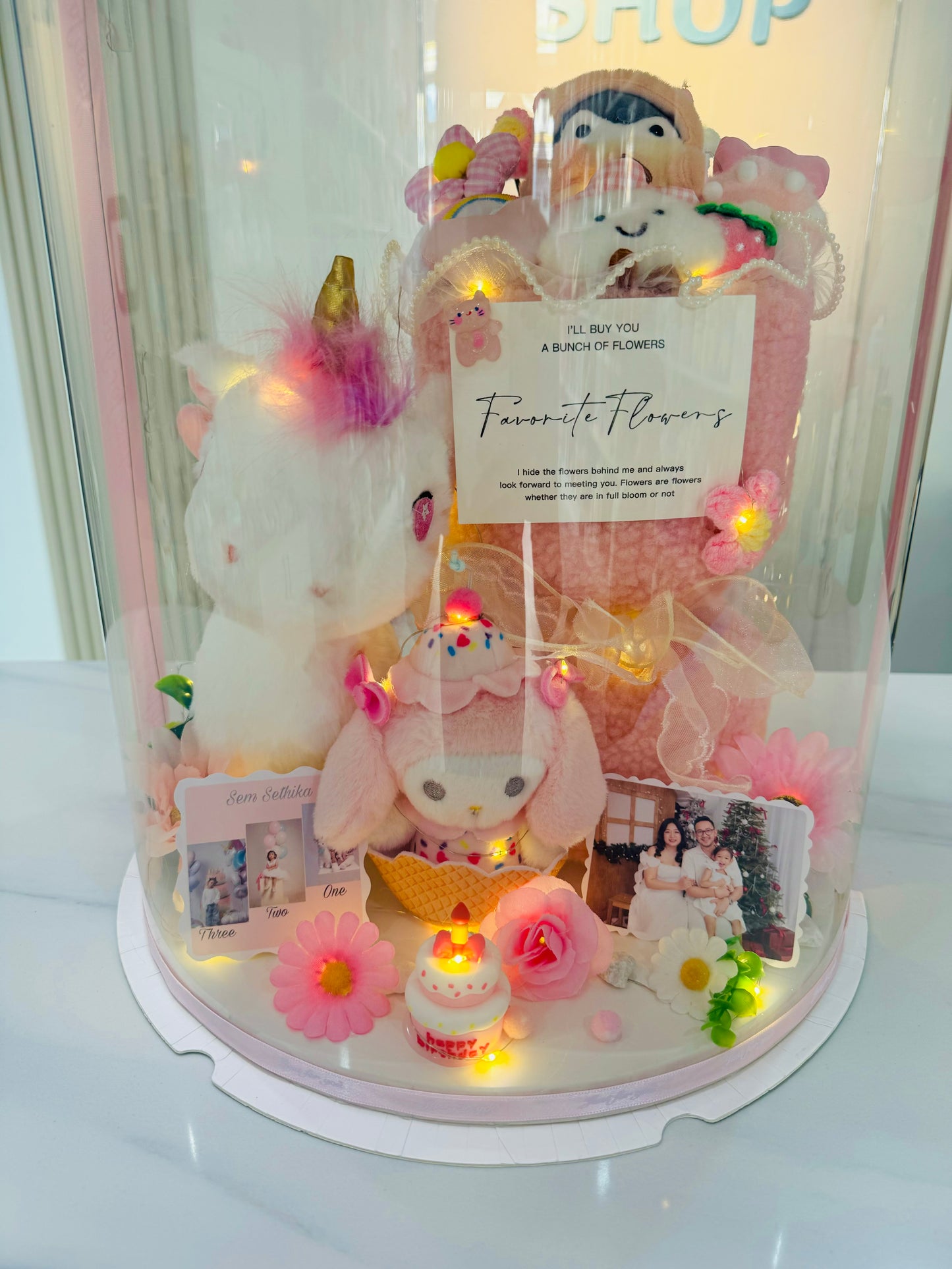 FWB | Pink flower teddy set