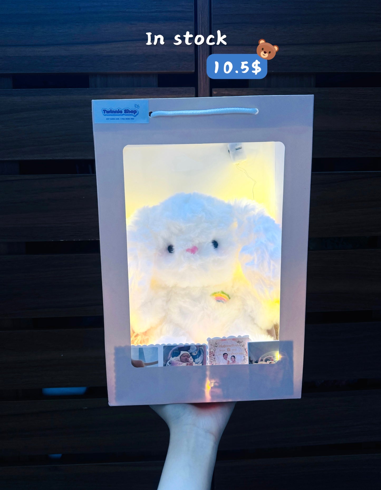 SRB | White bunny gift bag