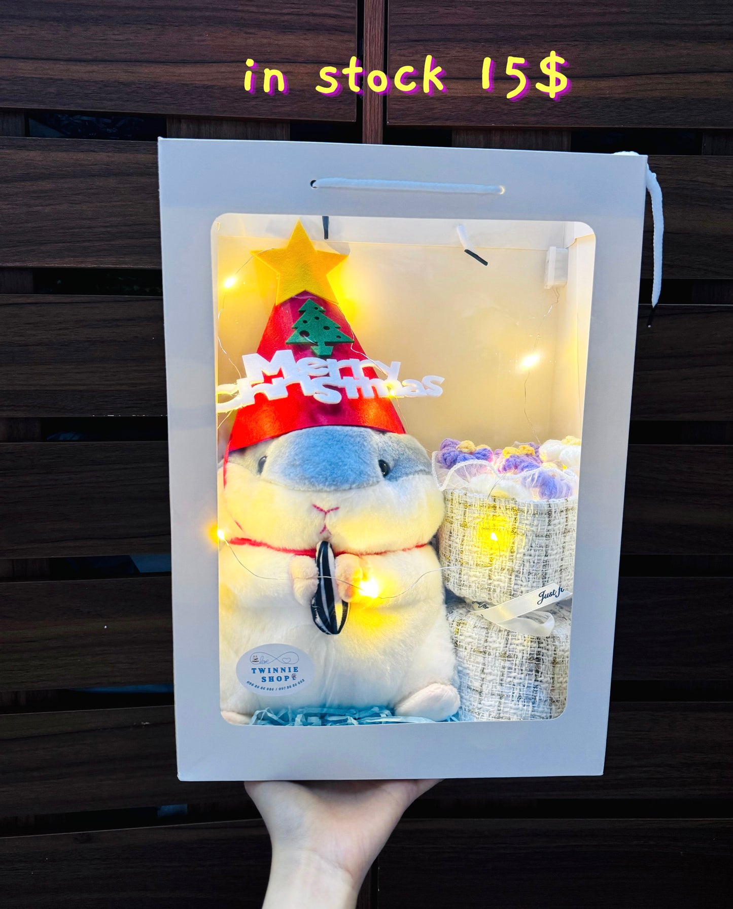 Xmas | Blue hamster gift bag