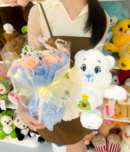 FWB | Care bear blue rose bucnh