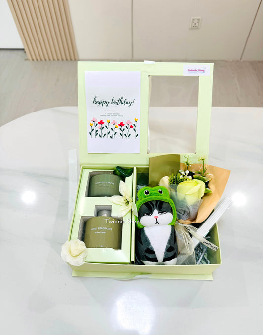 CD | Green candle diffuser teddy set