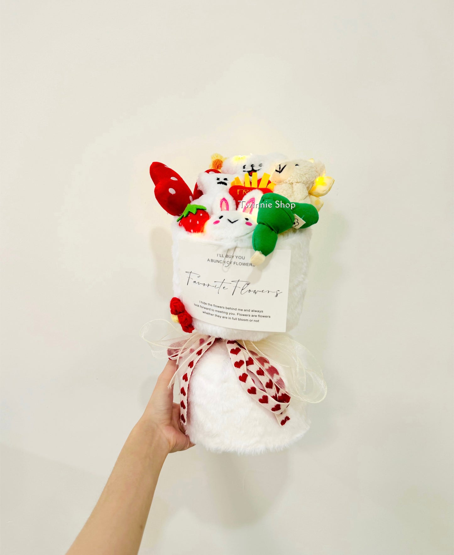 FW | White puppy flower bunch