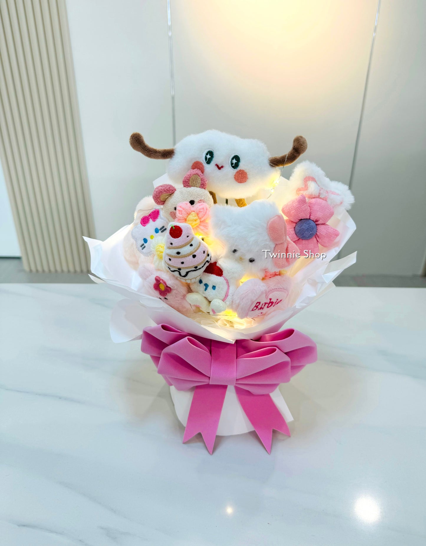 FW | Pink cloud ribbon bunch