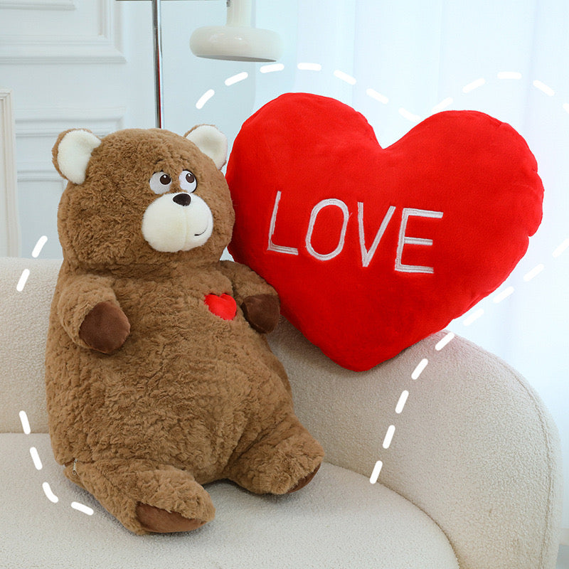 BT | Heart brown Bear teddy