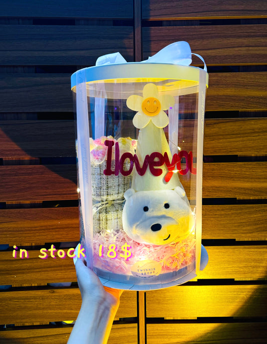 ILY | Ice bear Iloveyou flower set
