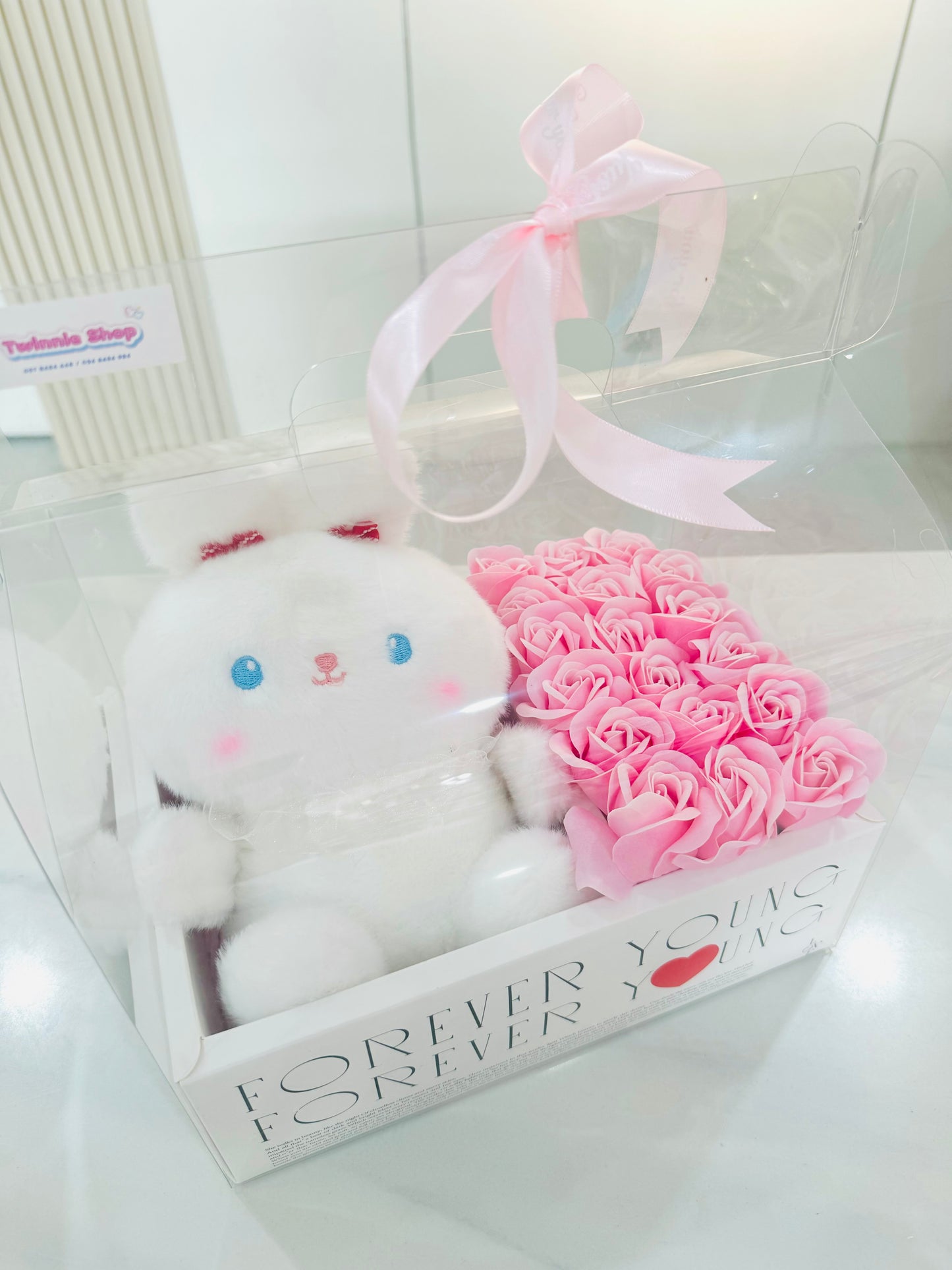 RB | Bunny pink rose gift set