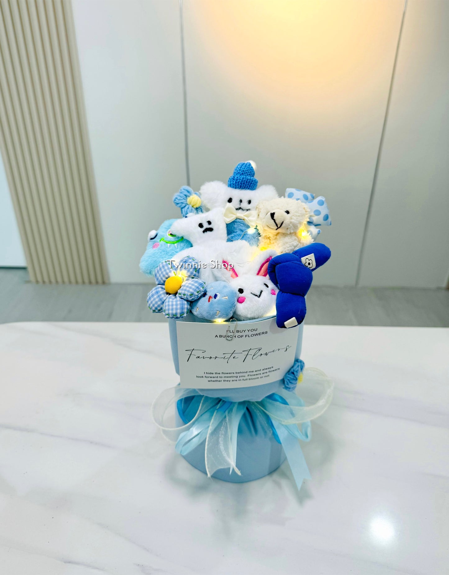 FW | Blue puppy flower bunch