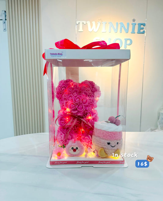 KCB | Rose bear keychain set