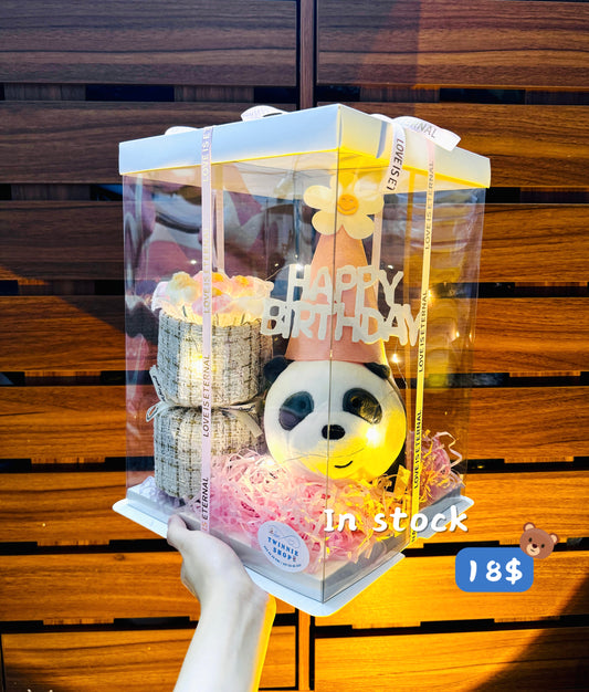 BD18 | Panda birthday flower bunch set