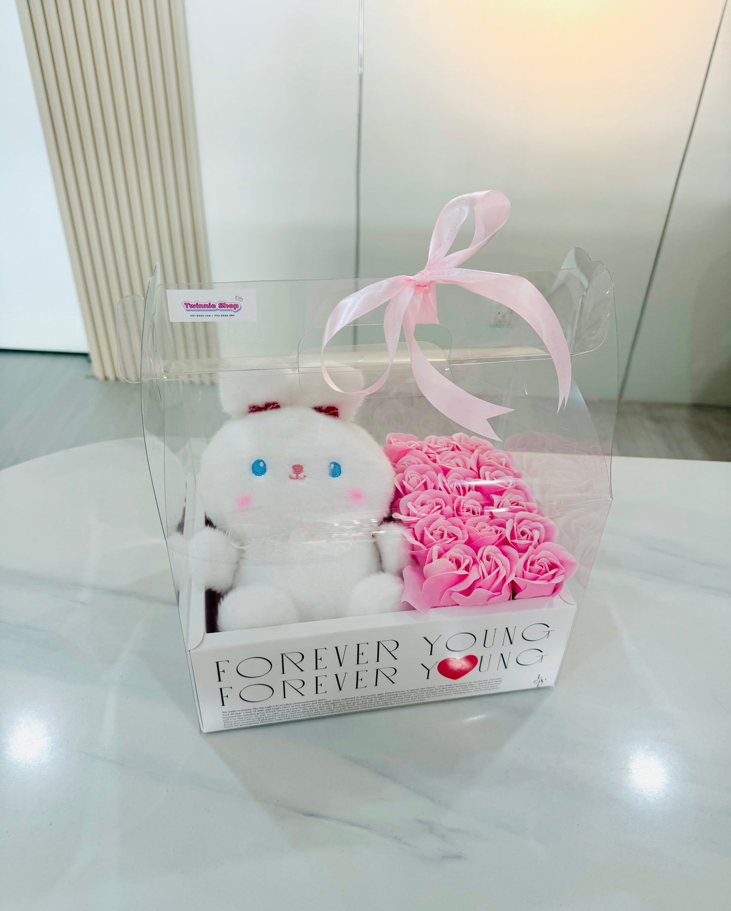 RB | Bunny pink rose gift set
