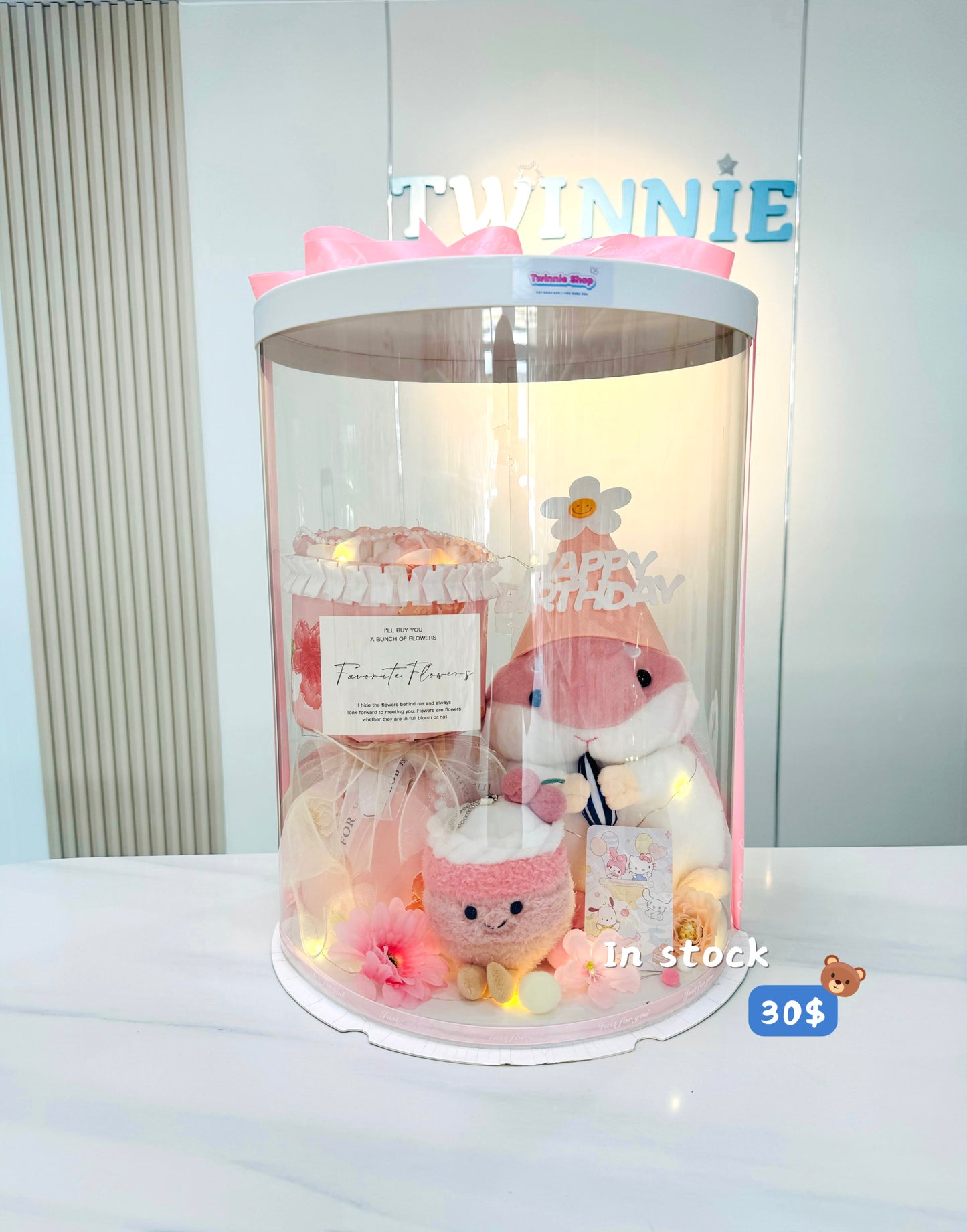 FWB | Pink hamster flower big set
