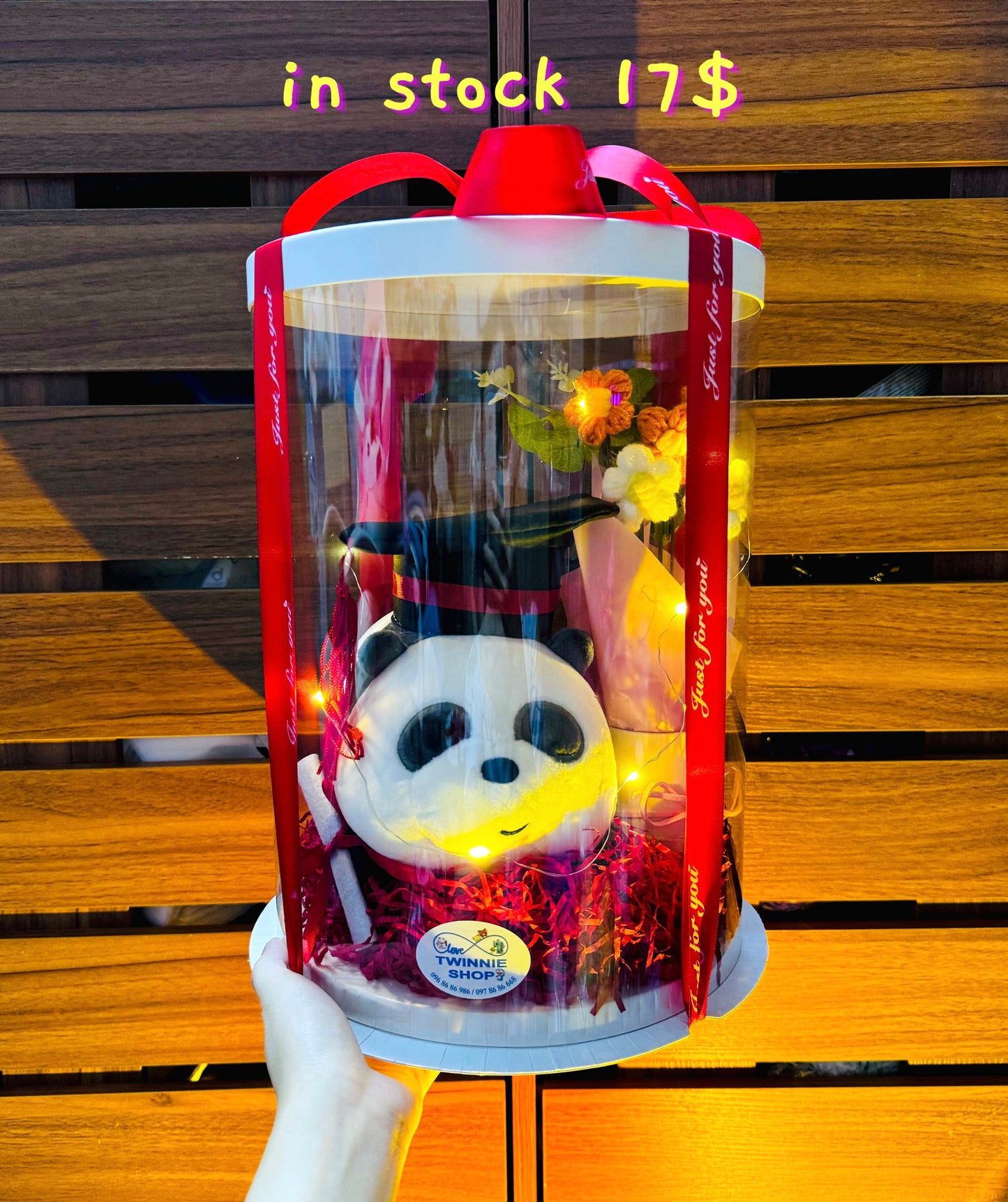 GRA | Panda graduate flower set