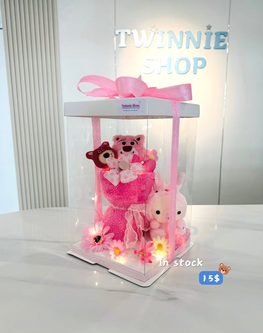 KCB | Pink pig flower set