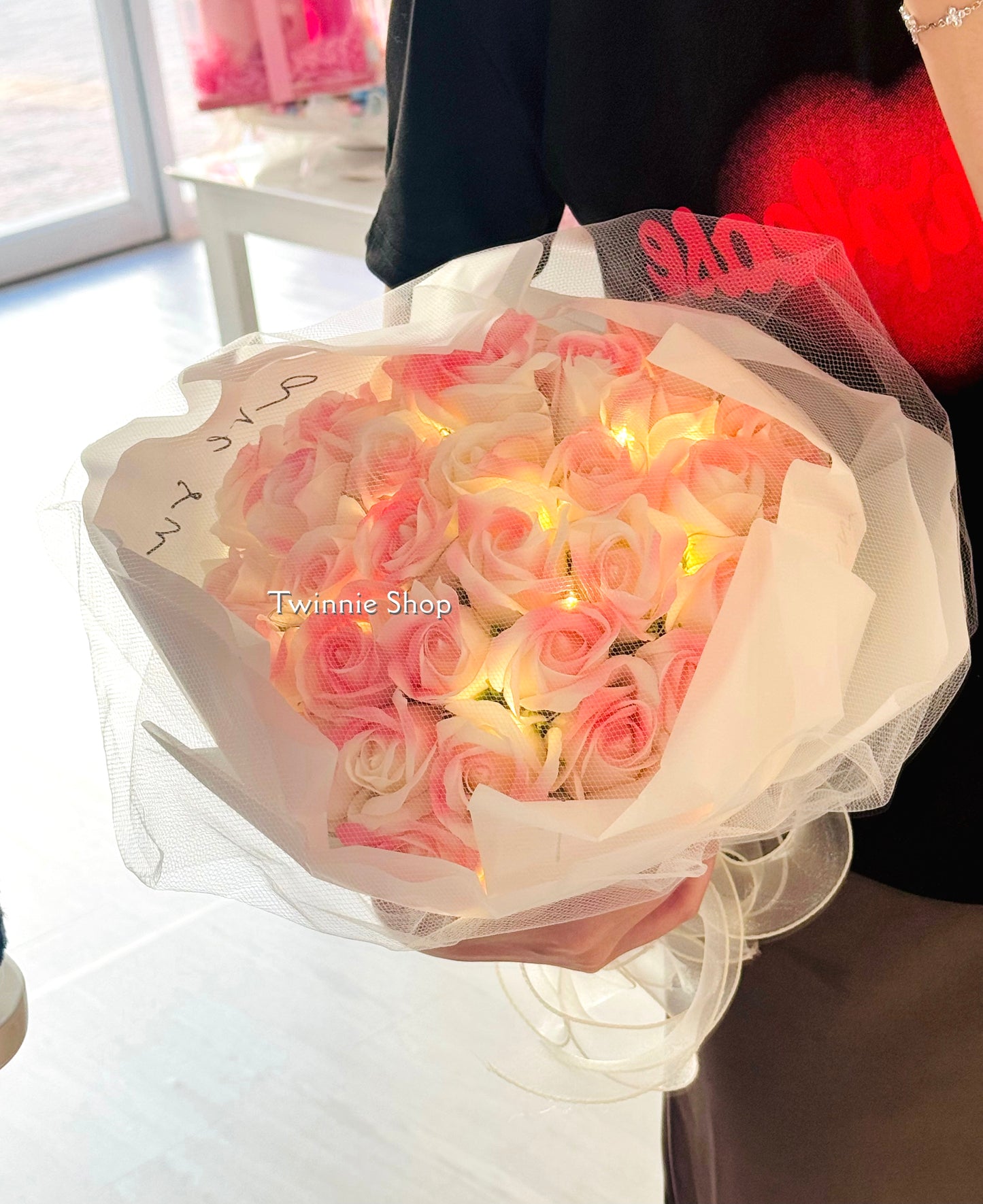 FW | Pink rose bunch medium size