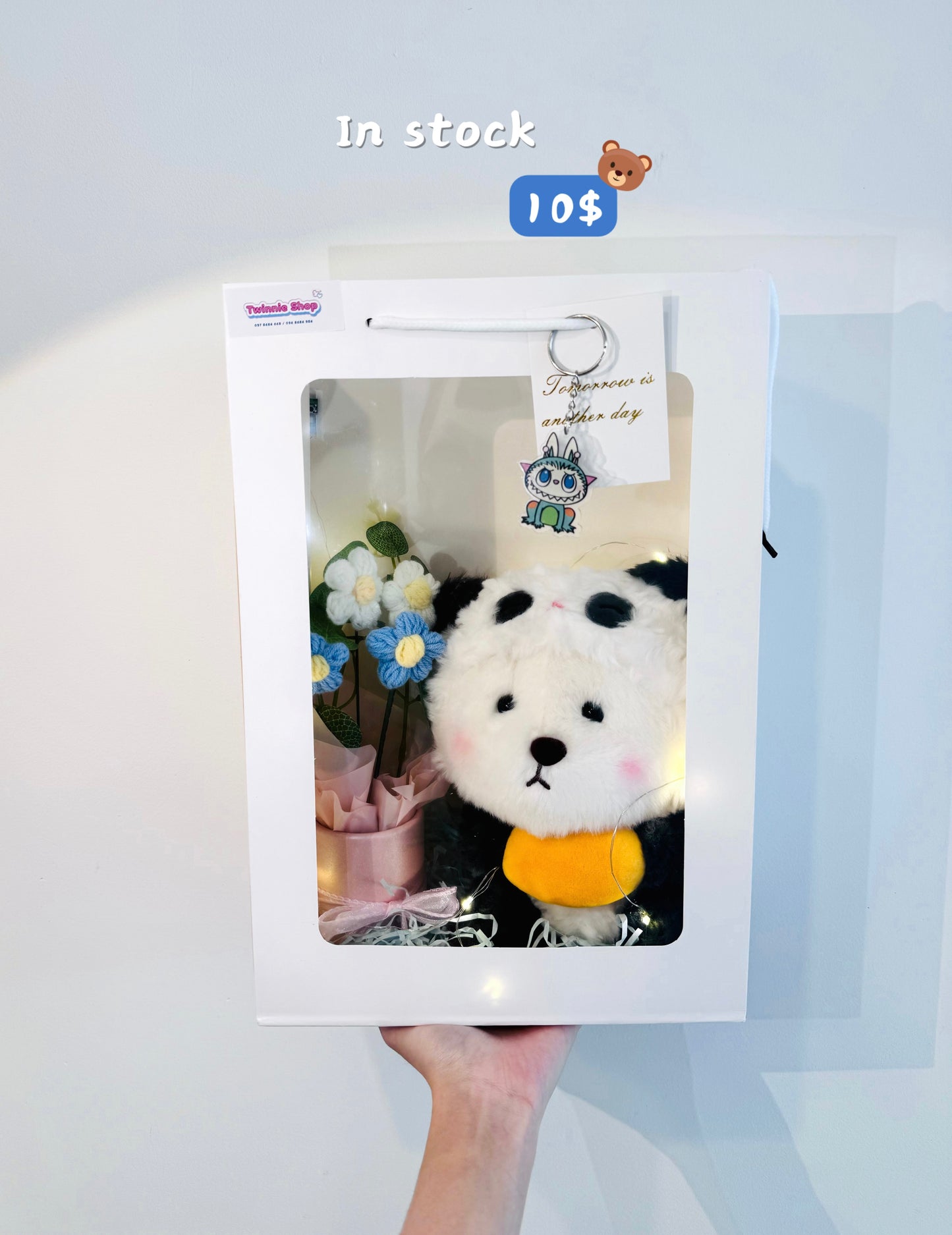 SRBFW | Panda bear flower bag
