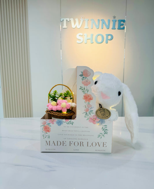 SRB| Bunny flower basket bag