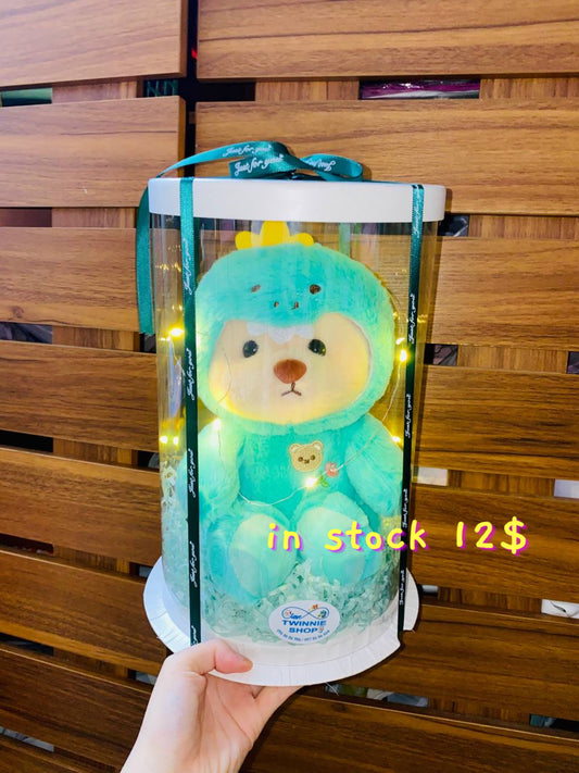 SRB12 | Green Dinosaur Bear small box