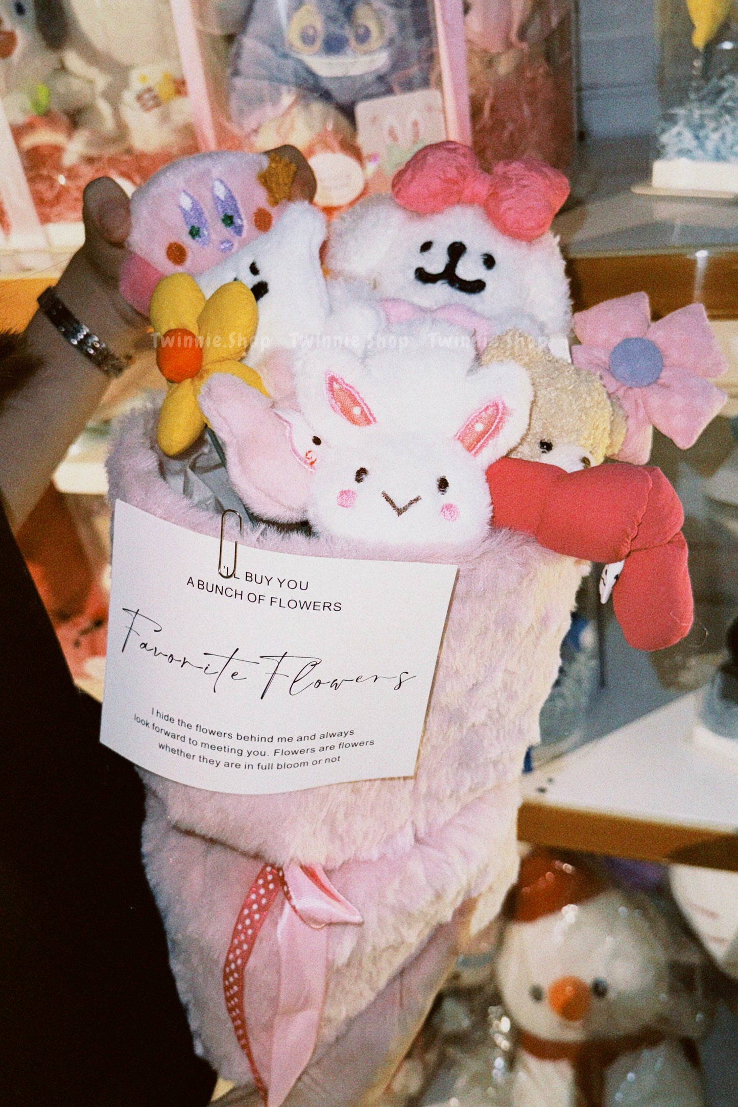FW | Pink teddy flower bunch