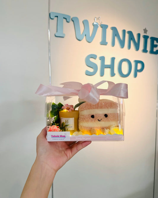 CD | Pink cake candle set