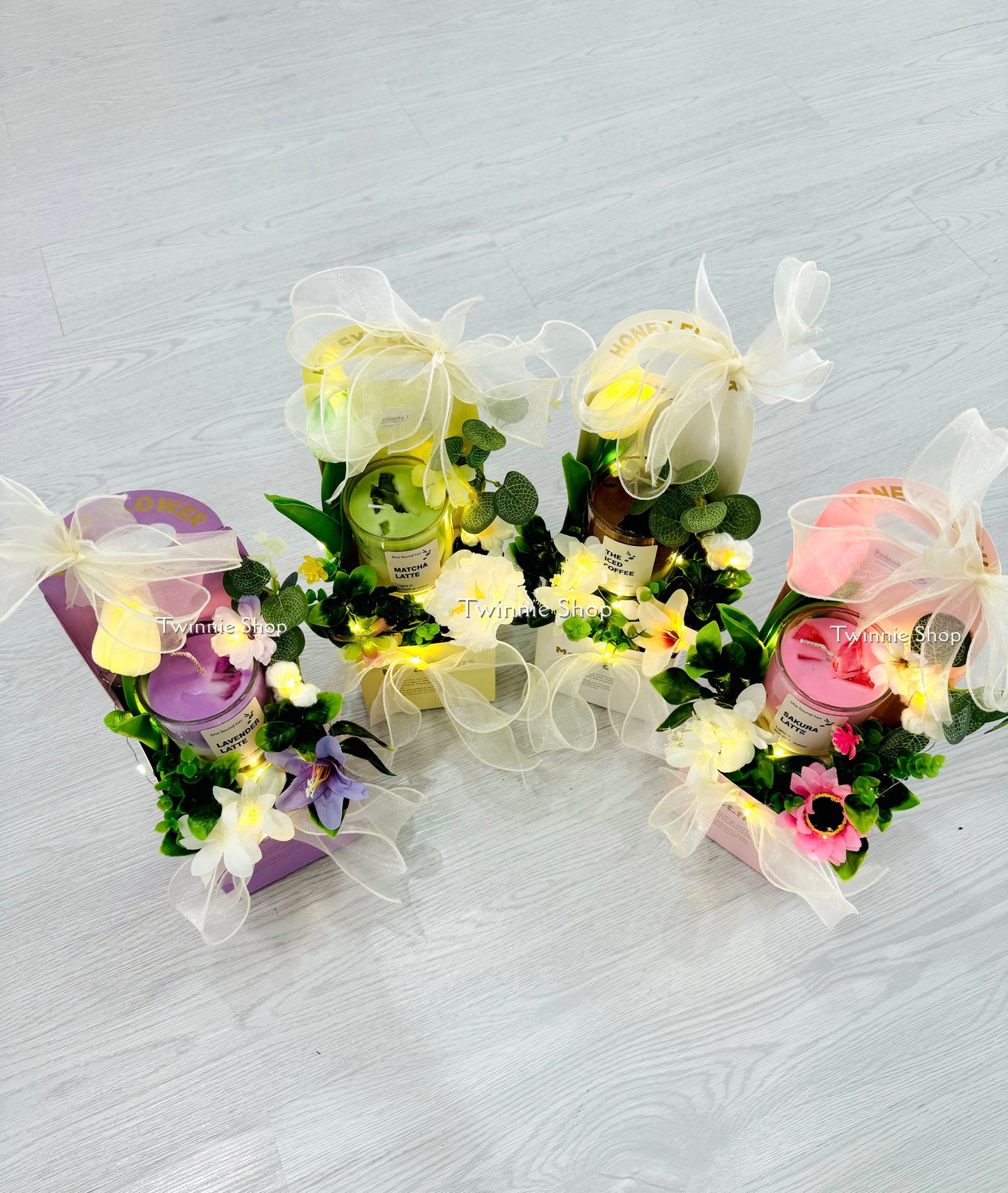 CD | Latte candle flower set