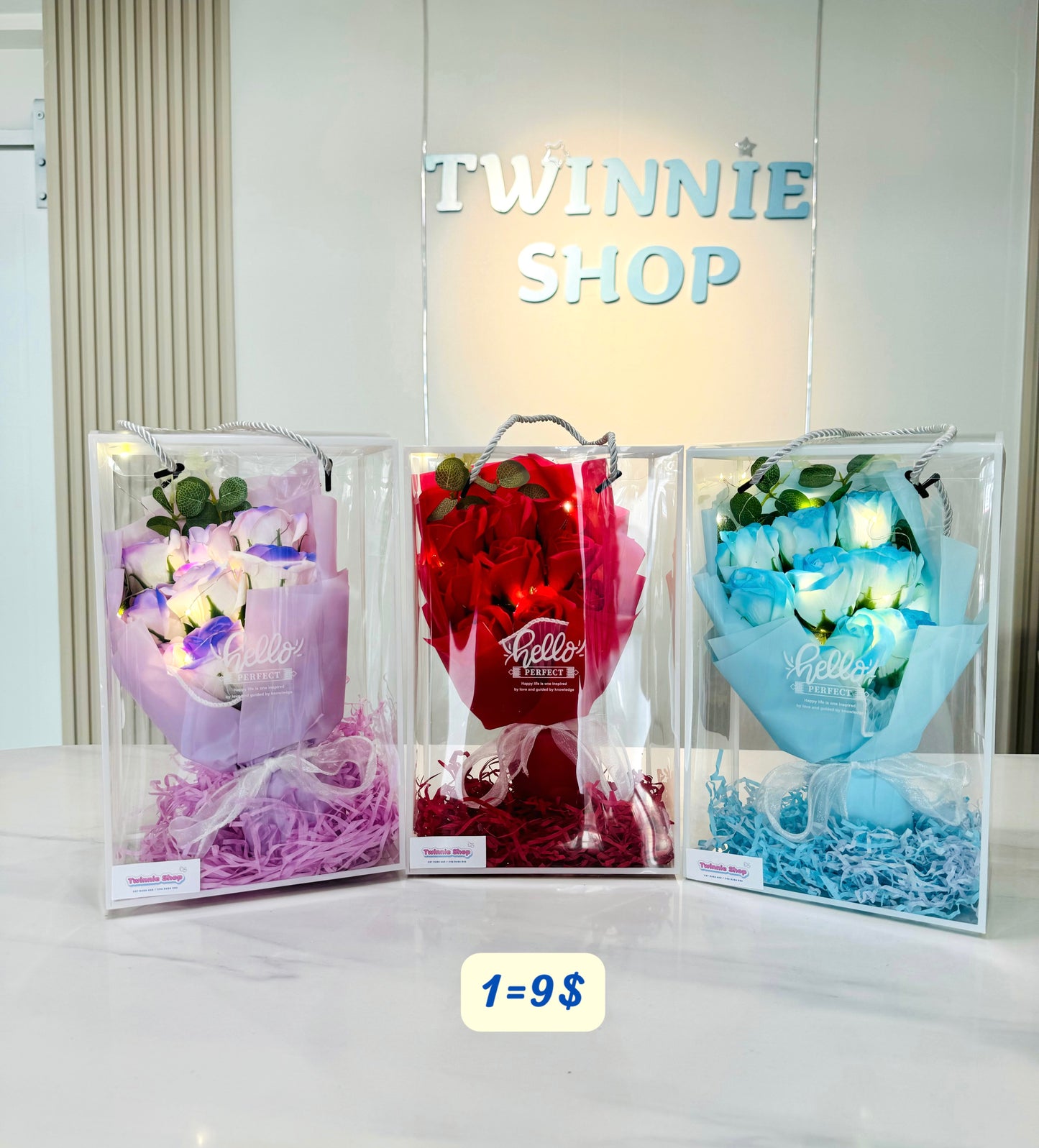 FW | Artificial rose gift box