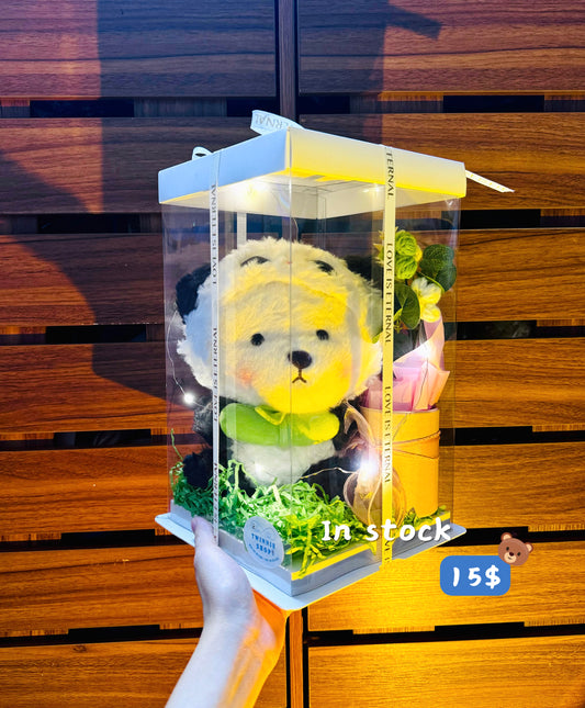 SRBFW | Panda Bear flower gift box