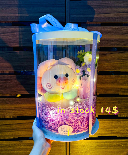 SRBFW | rainbow pig flower box