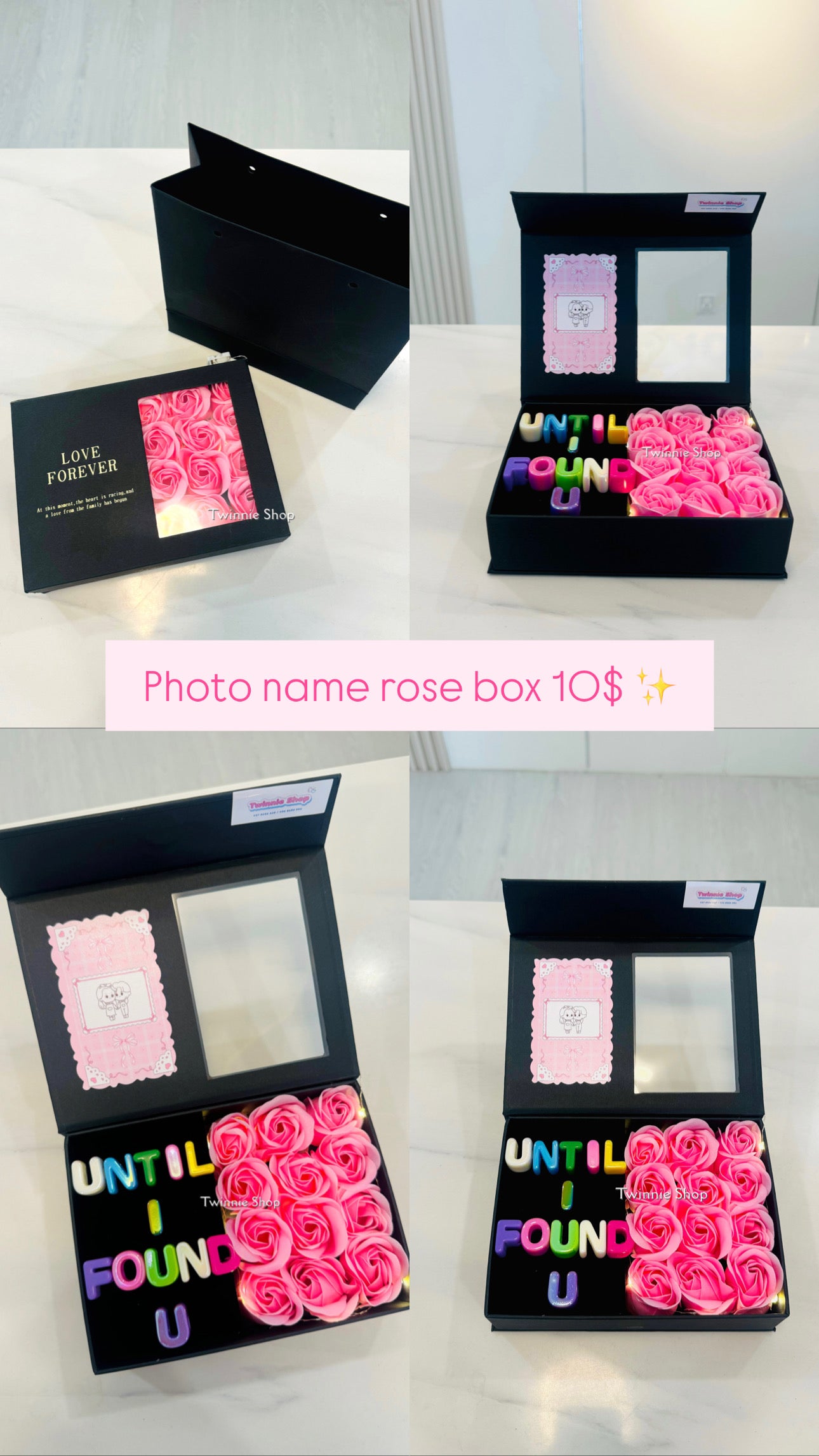 FWB | rose photo name gift box